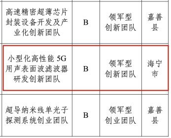 嘉興市領(lǐng)軍型創(chuàng)業(yè)創(chuàng)新團隊