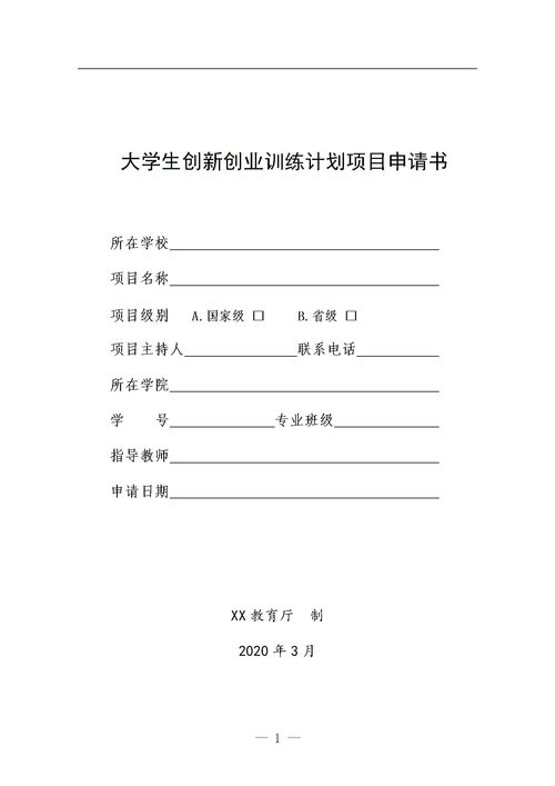 創(chuàng)新創(chuàng)業(yè)申請(qǐng)表模版