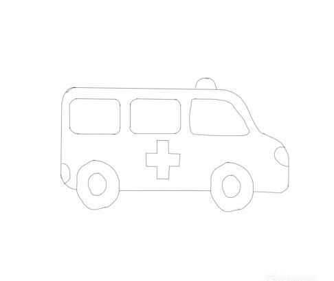 救護車的畫法 繪畫,小汽車的簡筆畫