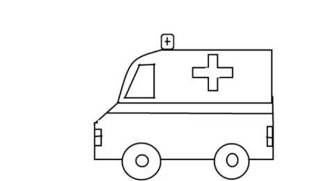 救護車的畫法 繪畫,小汽車的簡筆畫圖7