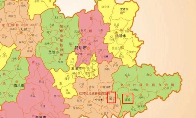 云南區(qū)域怎么劃分啊，都包括什么地方