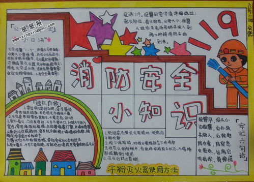 學前班消防安全知識手抄報