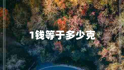 1錢等于多少克