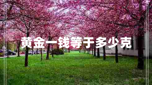 黃金一錢等于多少克