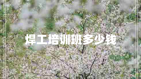 焊工培訓(xùn)班多少錢