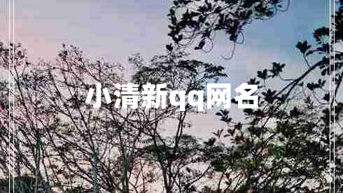小清新qq網名