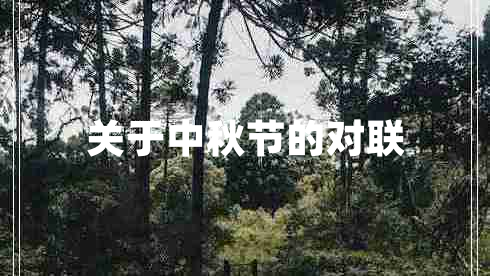 關(guān)于中秋節(jié)的對聯(lián)