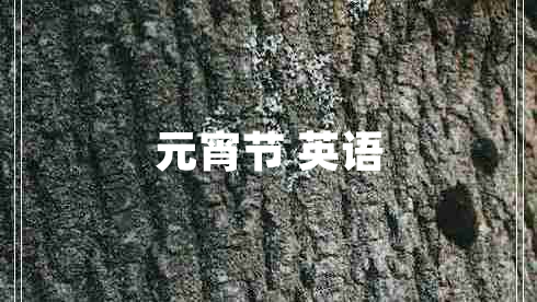元宵節(jié) 英語