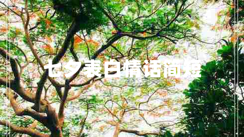 七夕表白情話簡短