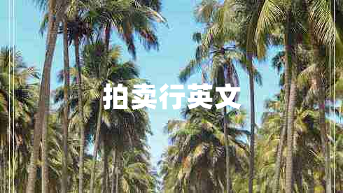 拍賣行英文
