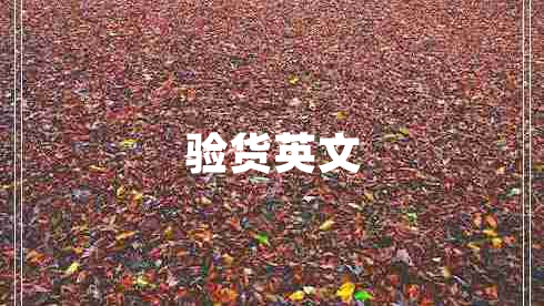驗(yàn)貨英文