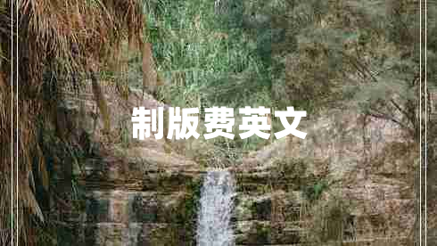制版費(fèi)英文