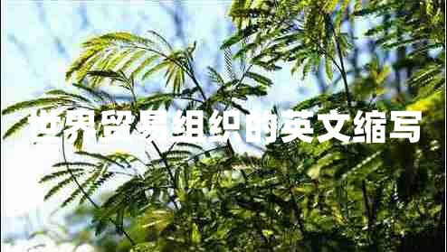 世界貿(mào)易組織的英文縮寫
