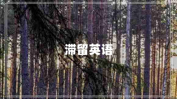滯留英語