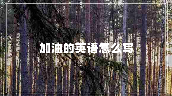 加油的英語怎么寫