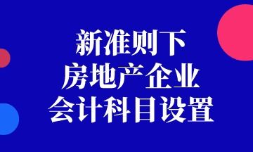 按會計準(zhǔn)則房地產(chǎn)公司會計科目設(shè)置