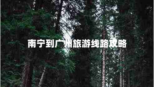 南寧到廣州旅游線路攻略