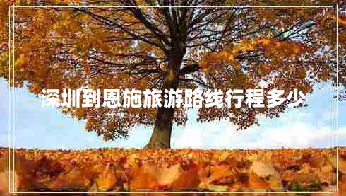 深圳到恩施旅游路線行程多少
