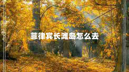 菲律賓長灘島怎么去