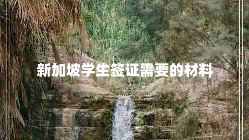 新加坡學生簽證需要的材料