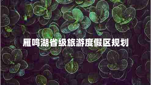 雁鳴湖省級旅游度假區(qū)規(guī)劃