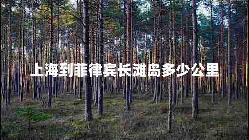 上海到菲律賓長灘島多少公里
