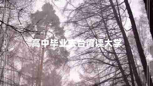 高中畢業(yè)去臺(tái)灣讀大學(xué)