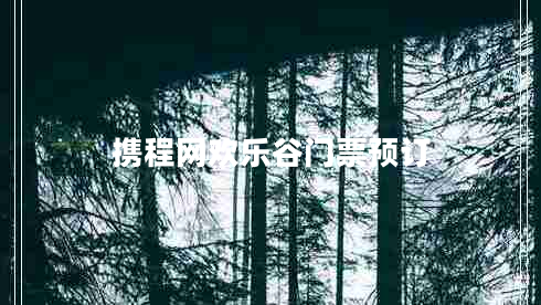 攜程網歡樂谷門票預訂
