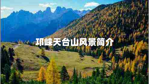 邛崍?zhí)炫_山風(fēng)景簡介