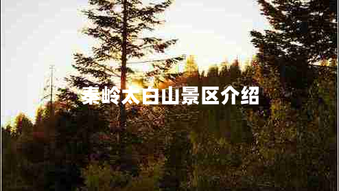 秦嶺太白山景區(qū)介紹