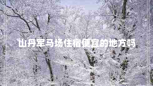 山丹軍馬場住宿便宜的地方嗎