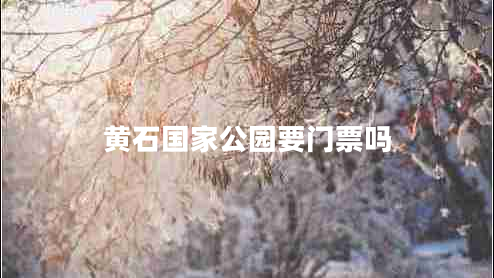 黃石國家公園要門票嗎