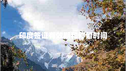 印度簽證有效期和停留時間