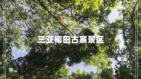 三亞椰田古寨景區(qū)