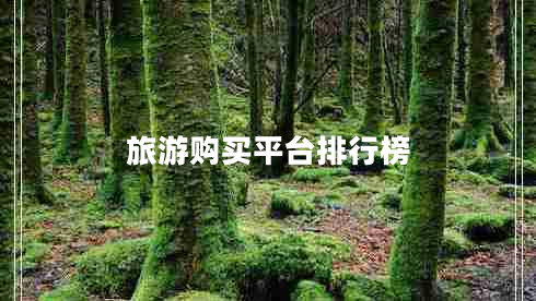旅游購買平臺排行榜