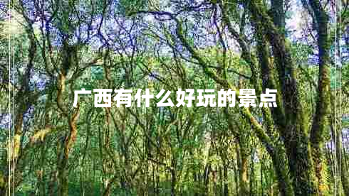 廣西有什么好玩的景點