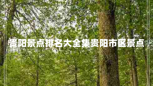 貴陽景點(diǎn)排名大全集貴陽市區(qū)景點(diǎn)