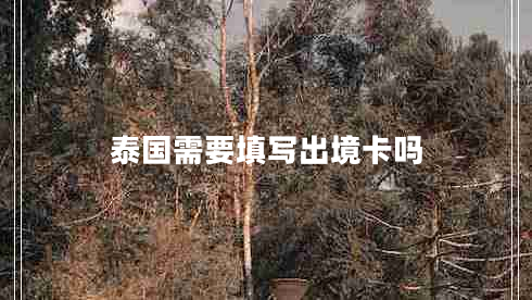 泰國(guó)需要填寫出境卡嗎