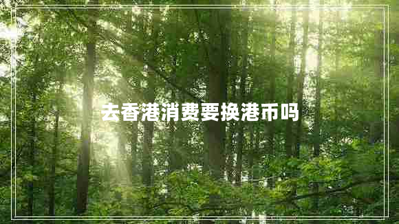 去香港消費(fèi)要換港幣嗎