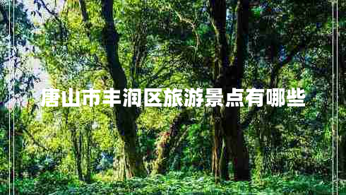 唐山市豐潤區(qū)旅游景點有哪些
