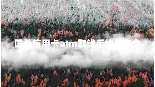國(guó)外信用卡atm取錢(qián)手續(xù)費(fèi)多少
