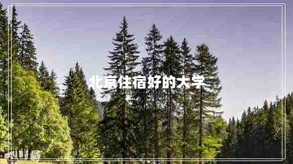 北京住宿好的大學
