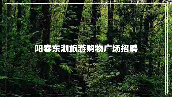 陽(yáng)春東湖旅游購(gòu)物廣場(chǎng)招聘