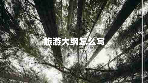 旅游大綱怎么寫