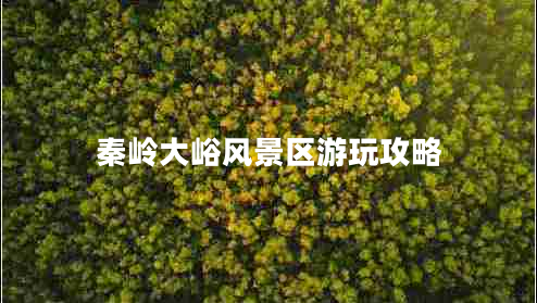 秦嶺大峪風(fēng)景區(qū)游玩攻略