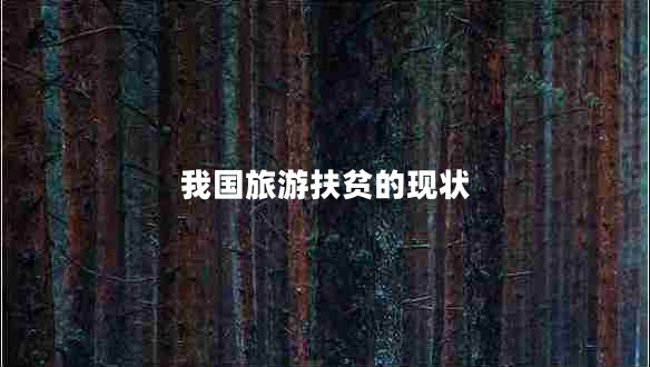 我國旅游扶貧的現(xiàn)狀