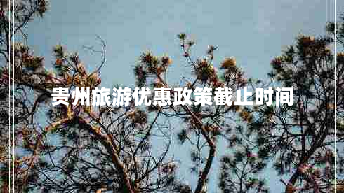 貴州旅游優(yōu)惠政策截止時間