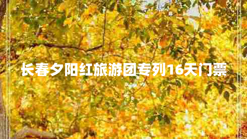 長春夕陽紅旅游團(tuán)專列16天門票