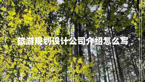 旅游規(guī)劃設(shè)計(jì)公司介紹怎么寫(xiě)
