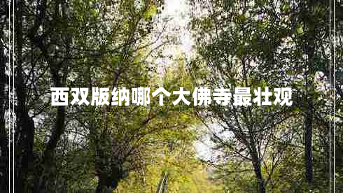 西雙版納哪個(gè)大佛寺最壯觀
